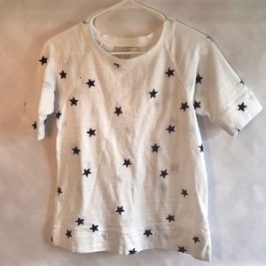 LOFT White & Navy Stars Pullover